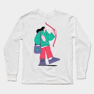 Lady archery Long Sleeve T-Shirt